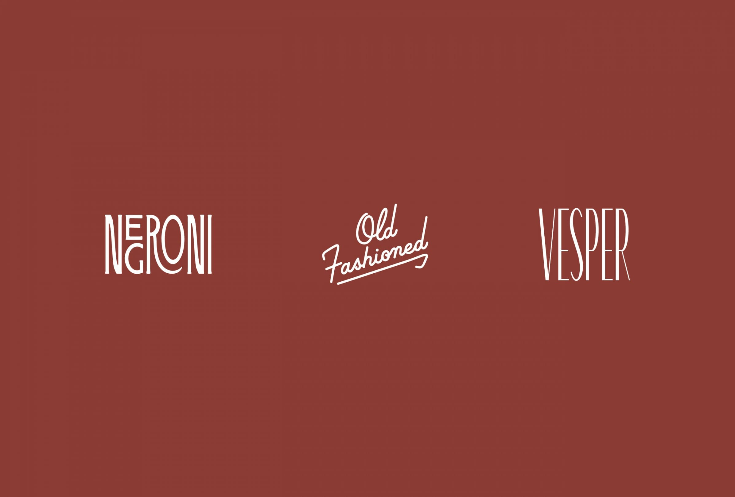Custom Logotypes for a range of pre-mixed cocktails for Doghouse Bar at the Waterside Hotel.
