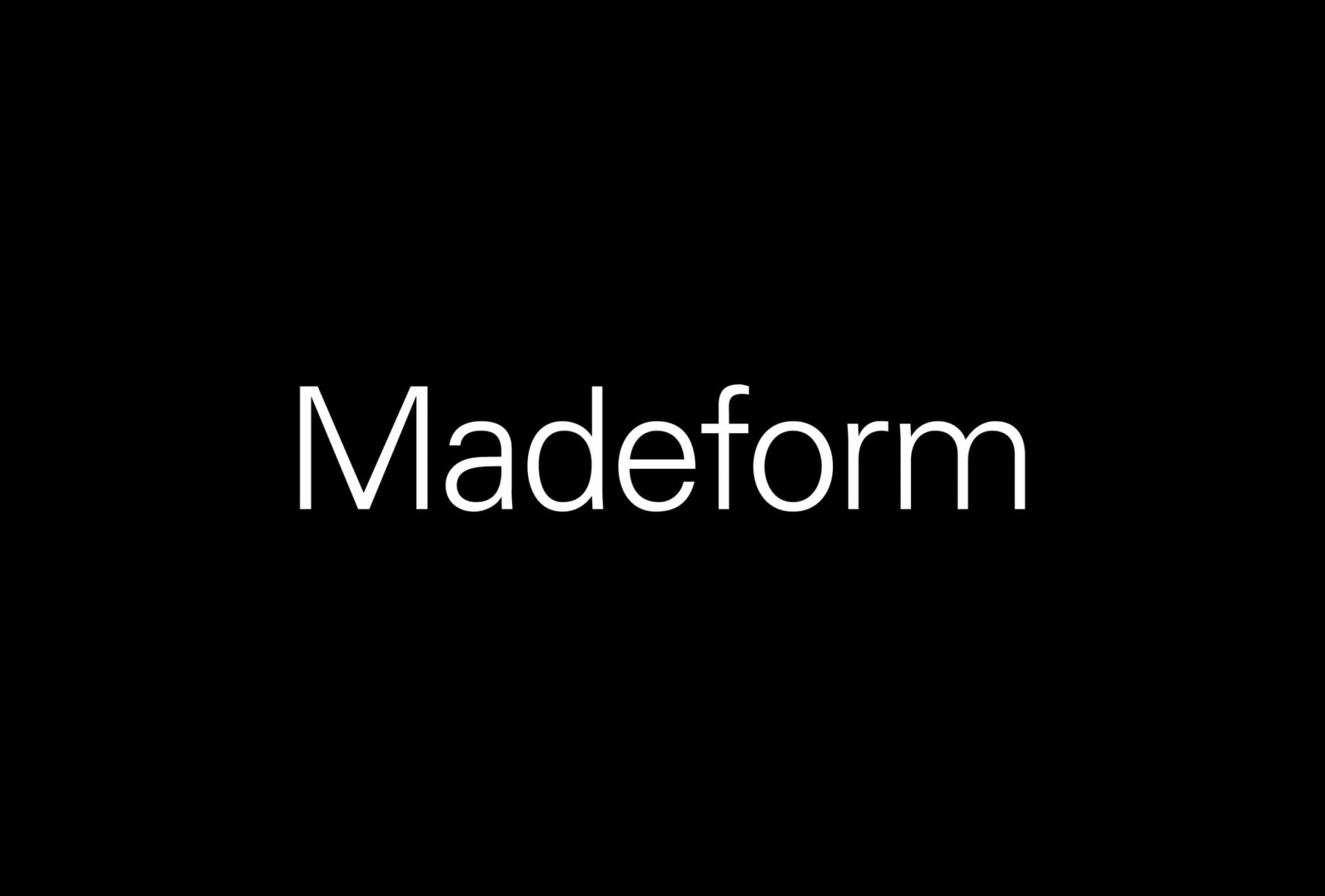 Logo Design. Logomark. Logotype for exciting, design–driven construction business Madeform.