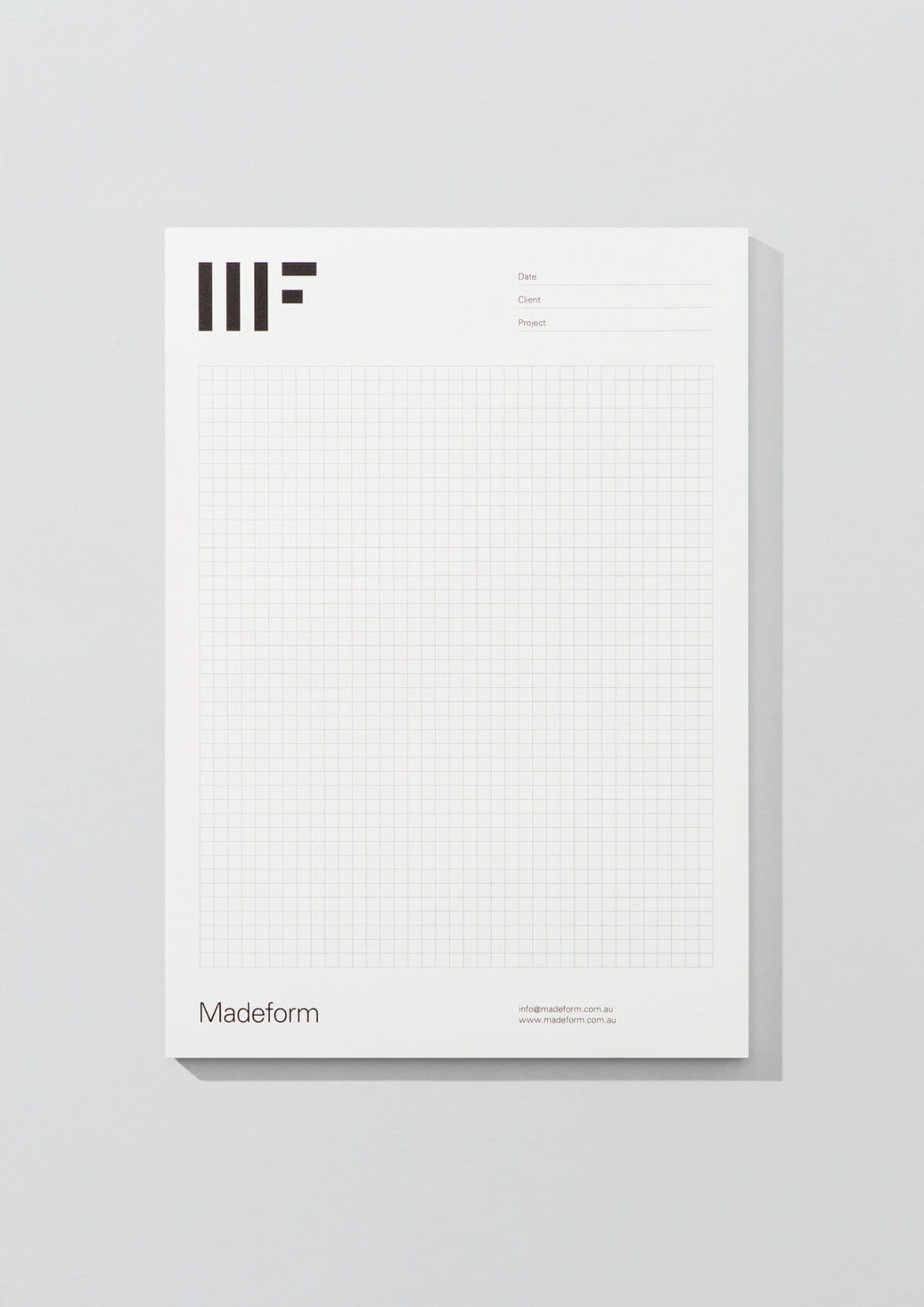 Notepad design for Madeform.