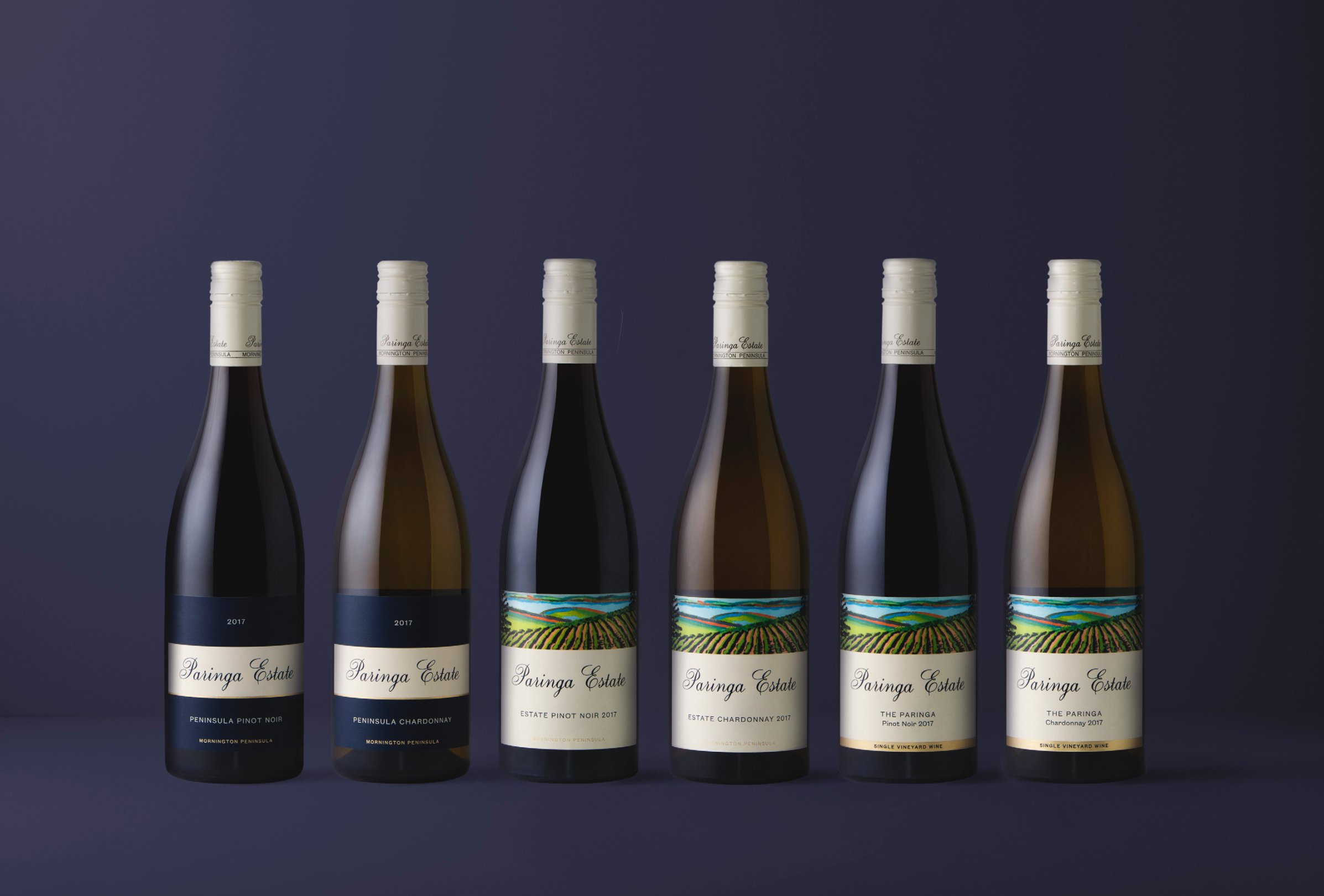 New Wine Label design for iconic Mornington Peninsula wine brand Paringa Estate.